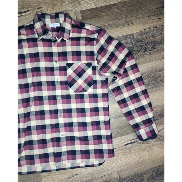 Public School New York Men’s Flannel Shirt Size Large Plaid Button Up Long Sleev - Picture 3 of 14